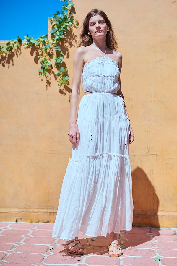 Elizabeth Long Dress <br>-WHT-