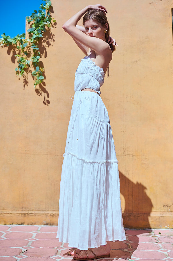Elizabeth Long Dress <br>-WHT-