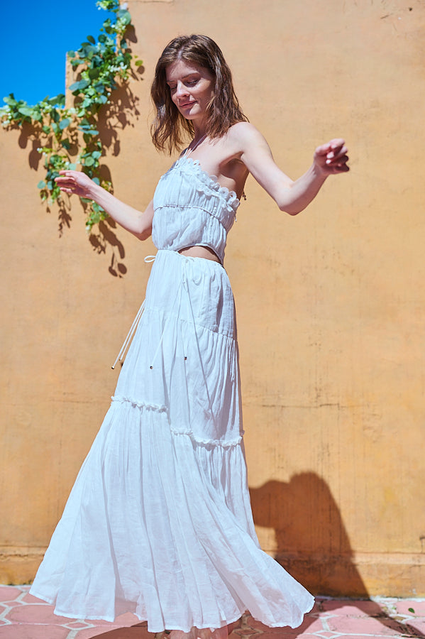 Elizabeth Long Dress <br>-WHT-