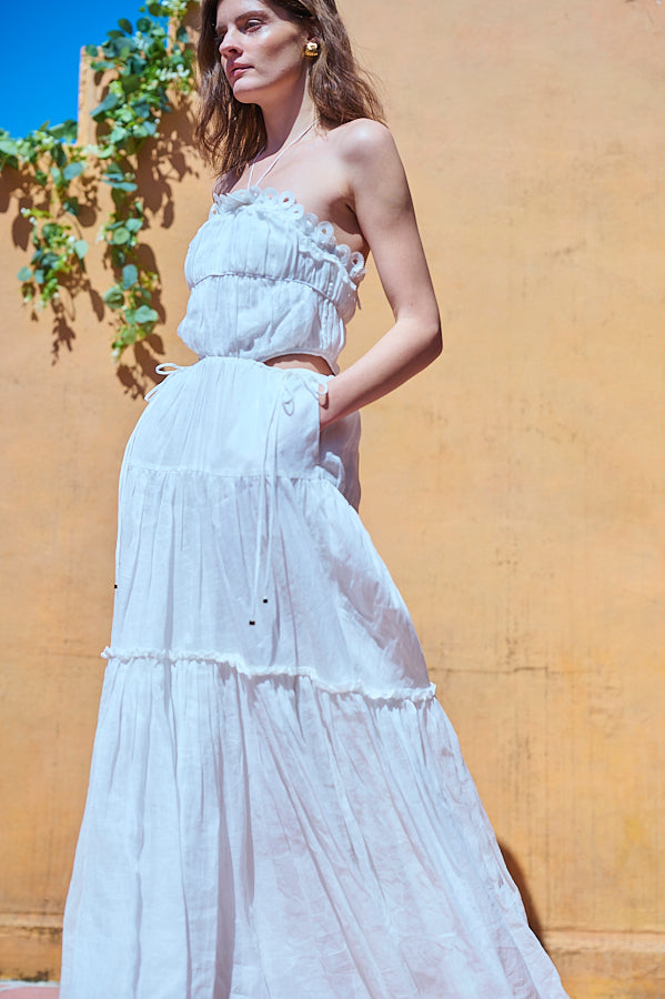 Elizabeth Long Dress <br>-WHT-