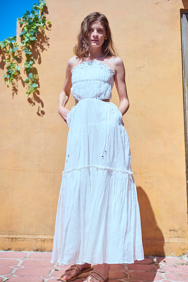 Elizabeth Long Dress <br>-WHT-