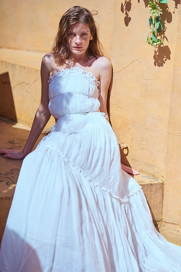 Elizabeth Long Dress <br>-WHT-