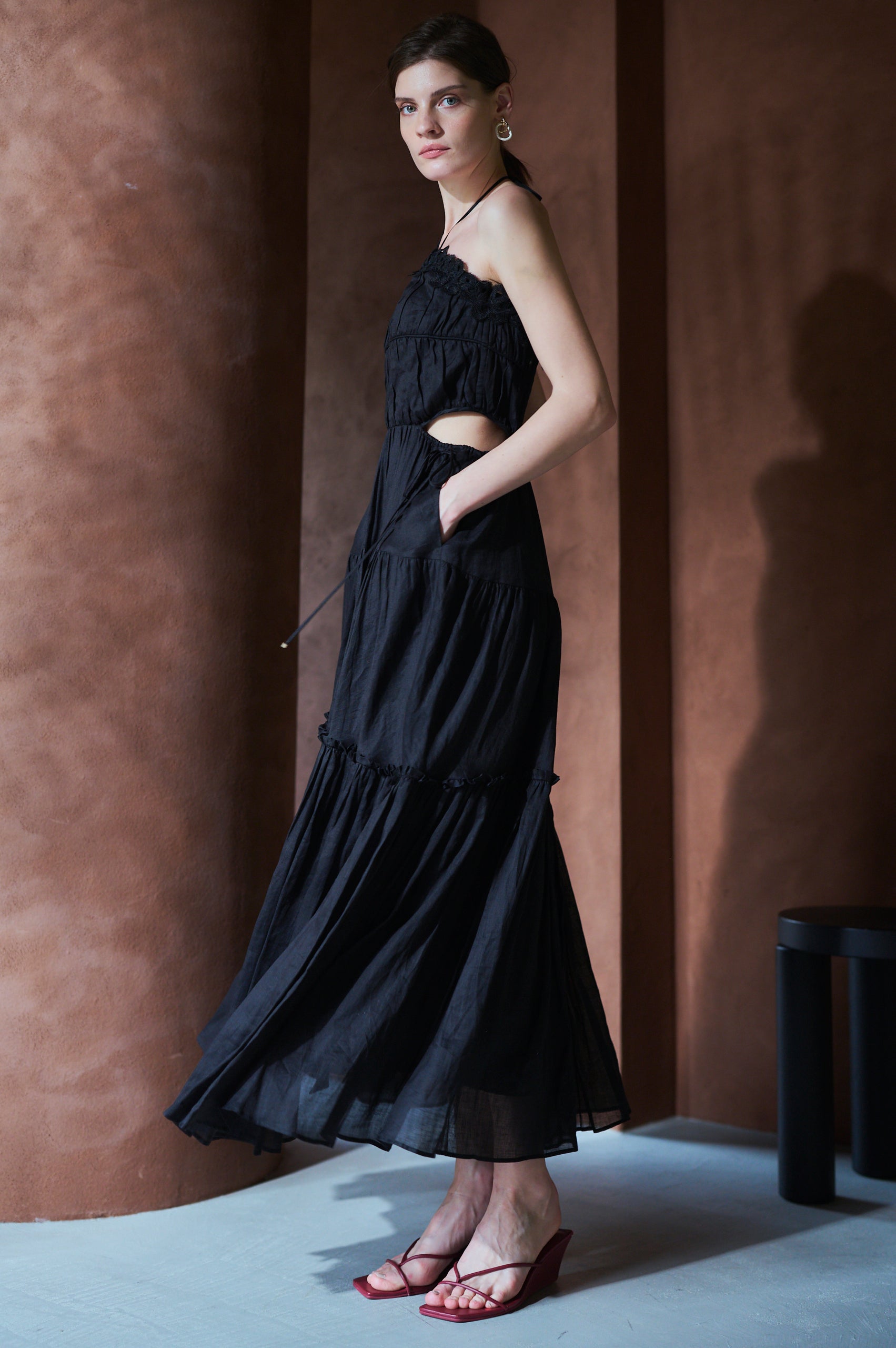 Elizabeth Long Dress <br>-BLK-