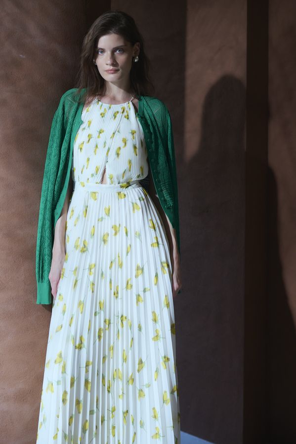 Coco Lace Knit Cardigan <br> -Green-