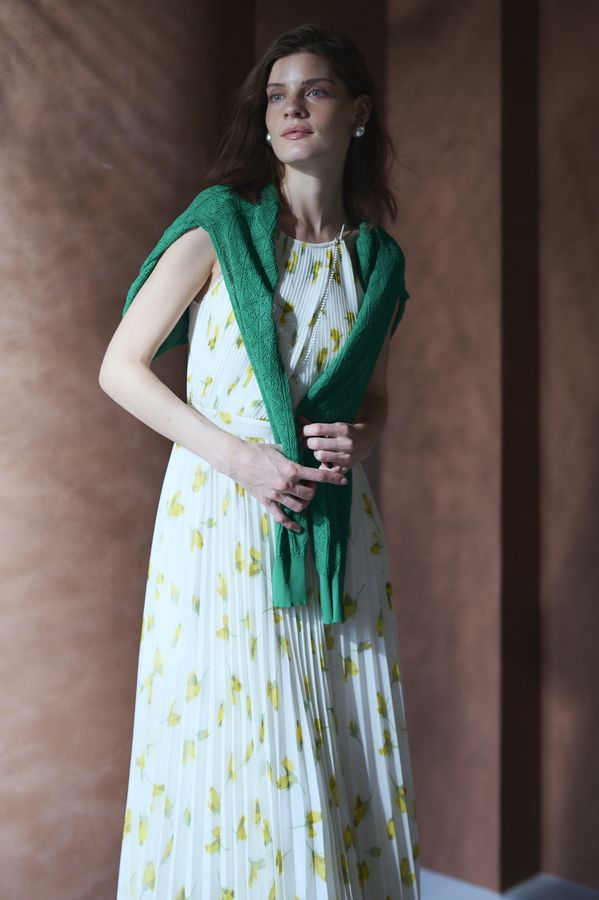 Coco Lace Knit Cardigan <br> -Green-