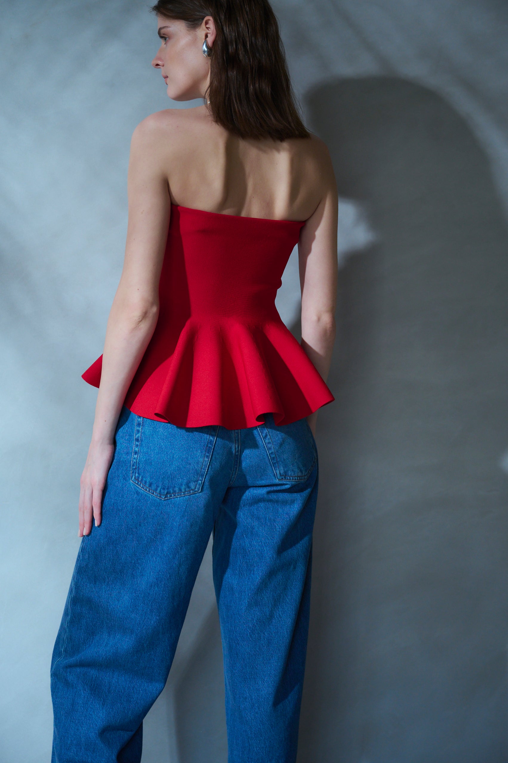 Raisa Knit Top <br>-Red-