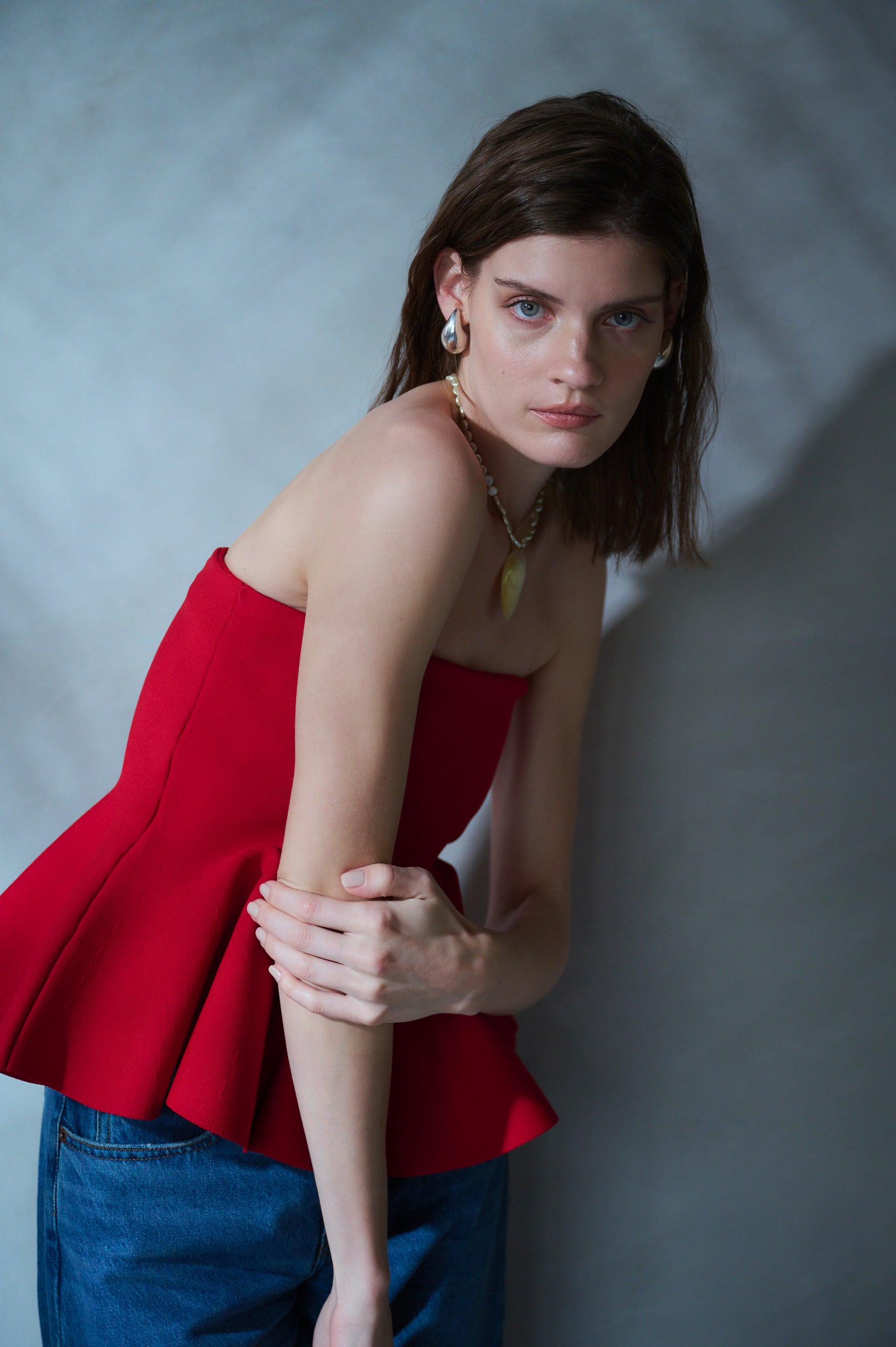 Raisa Knit Top <br>-Red-