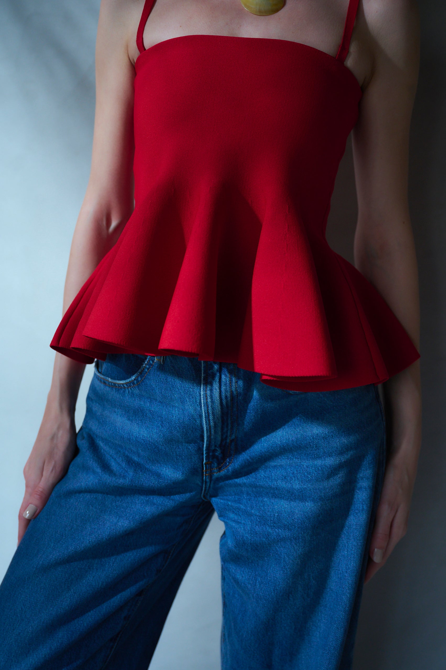 Raisa Knit Top <br>-Red-