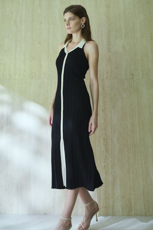 Gillian Knit Dress <br>-Black×off white-
