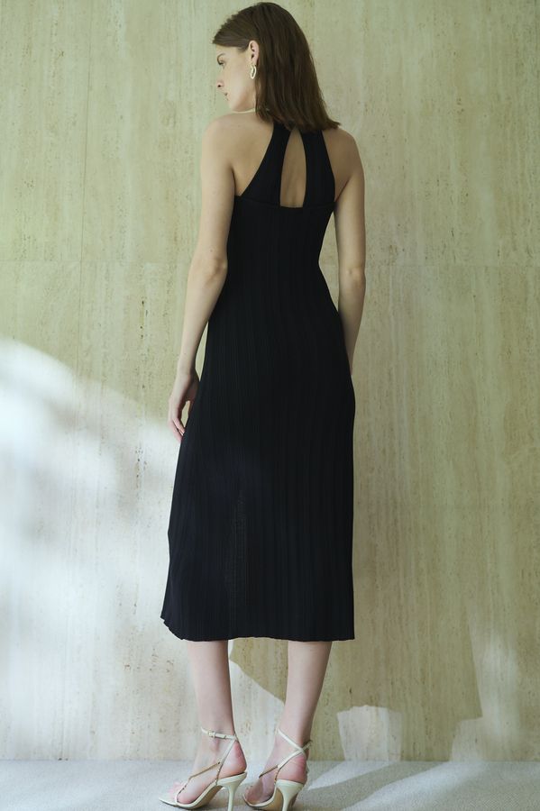 Gillian Knit Dress <br>-Black×off white-