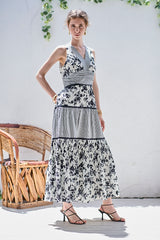 Rosetta Floral Dress -Black- – Estella.K