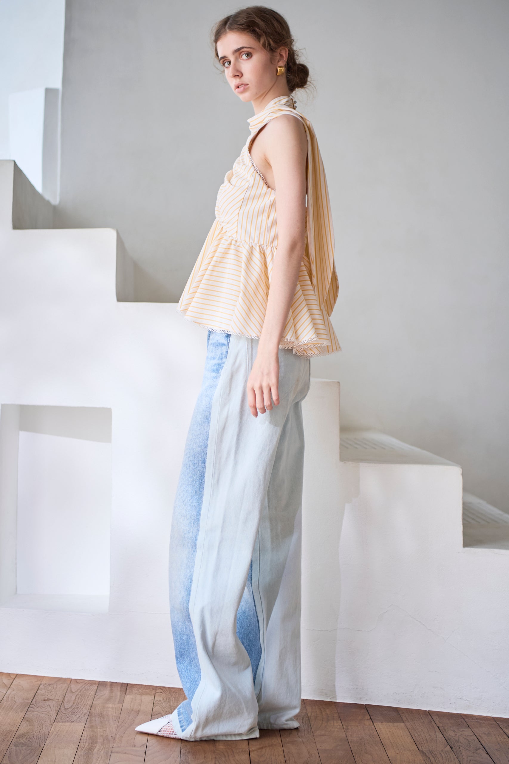 Janessa Top<br> -Yellow stripe-