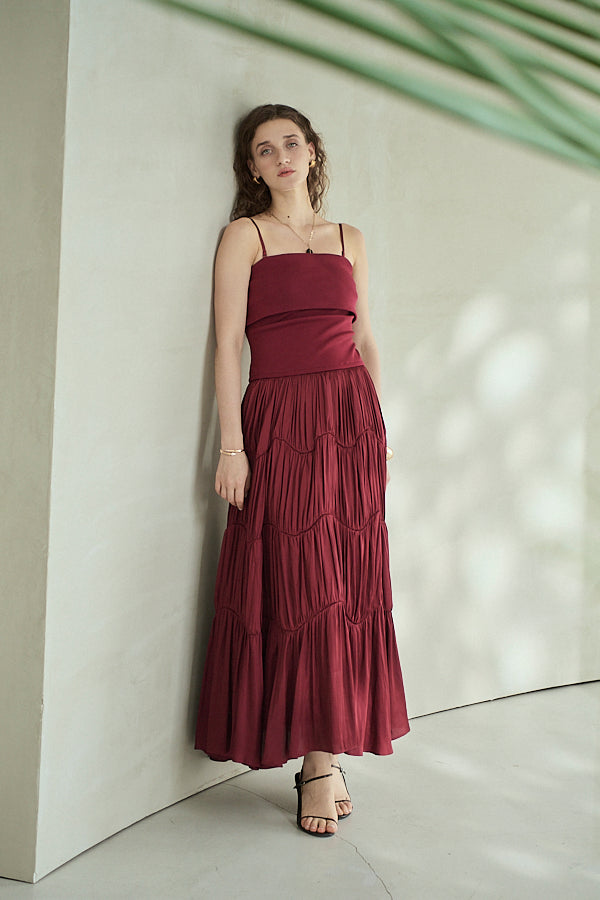 Pre-order<br>Melinda Dress<br>-Burgundy-