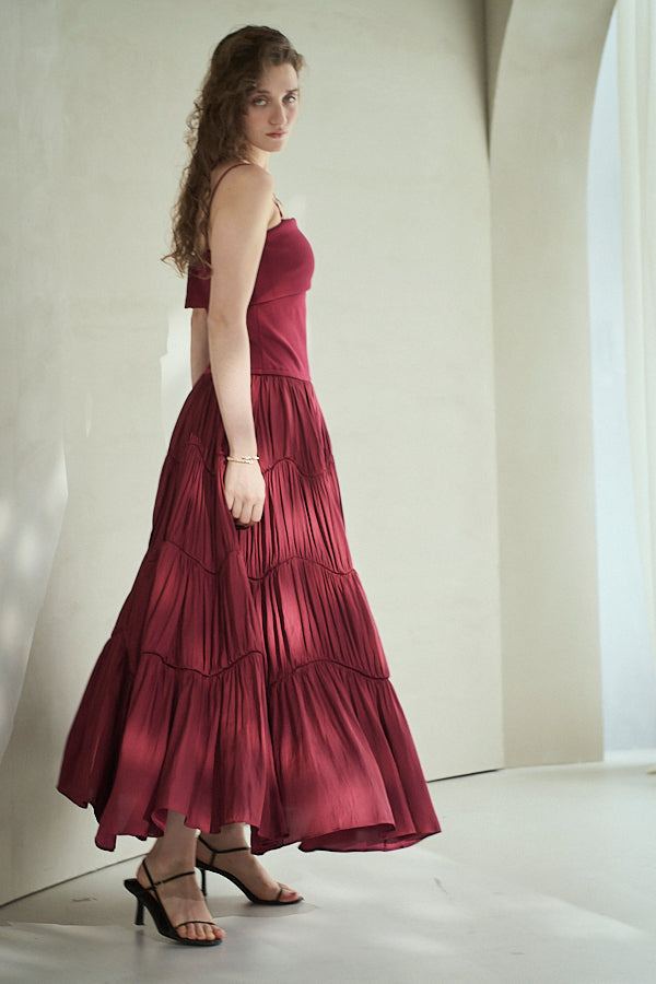 Pre-order<br>Melinda Dress<br>-Burgundy-