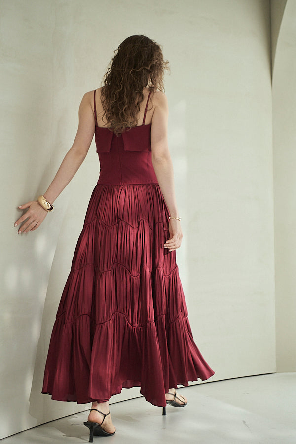 Pre-order<br>Melinda Dress<br>-Burgundy-