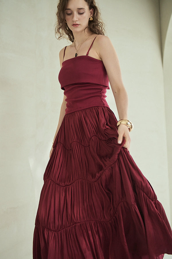 Pre-order<br>Melinda Dress<br>-Burgundy-