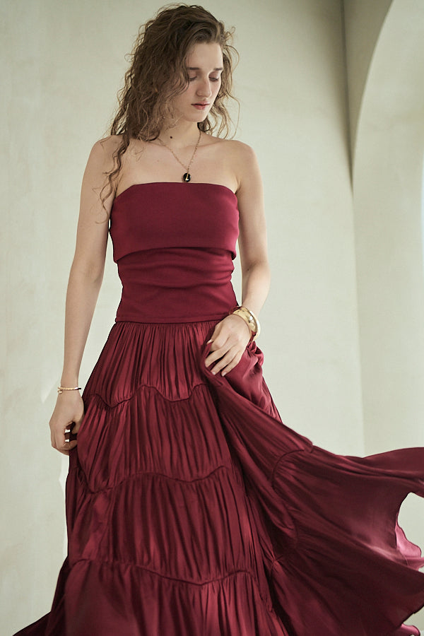 Pre-order<br>Melinda Dress<br>-Burgundy-