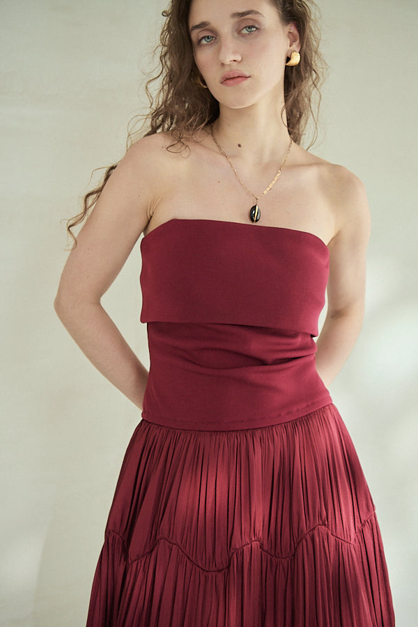 Pre-order<br>Melinda Dress<br>-Burgundy-
