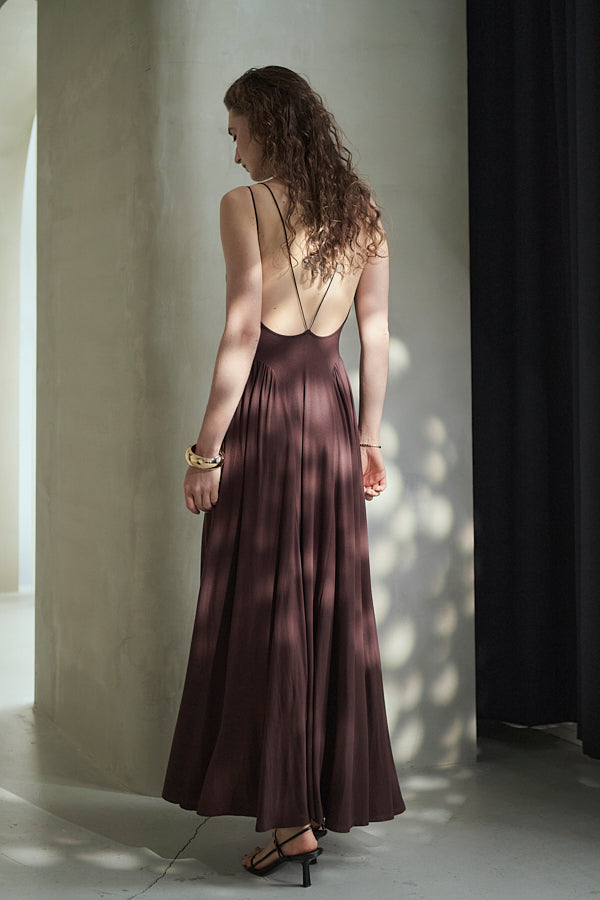 Sun Kissed Maxi dress  -Brown-