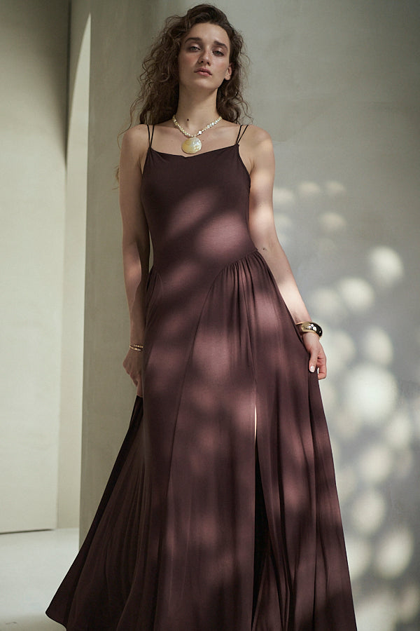 Sun Kissed Maxi dress  -Brown-
