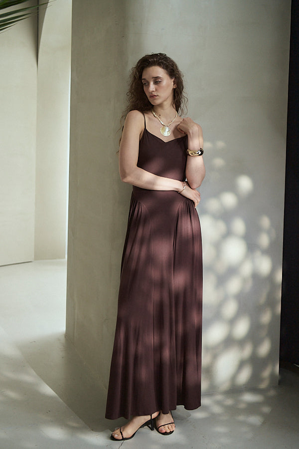 Sun Kissed Maxi dress  -Brown-