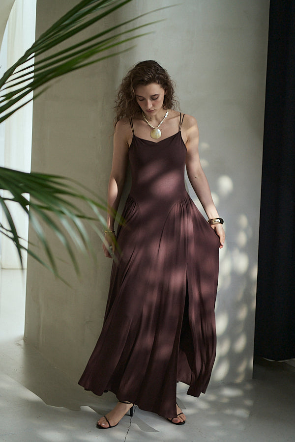 Sun Kissed Maxi dress  -Brown-