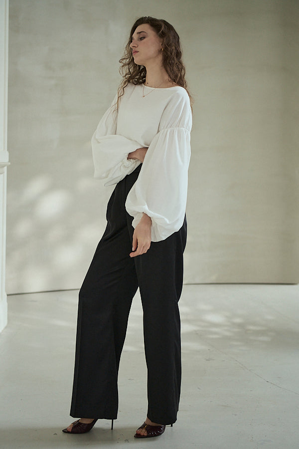 Joplin Sheer Blouse <br>-Off white-