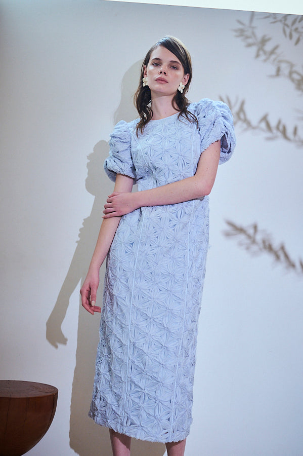 Butterfly Lace Midi Dress -Sax- – Estella.K