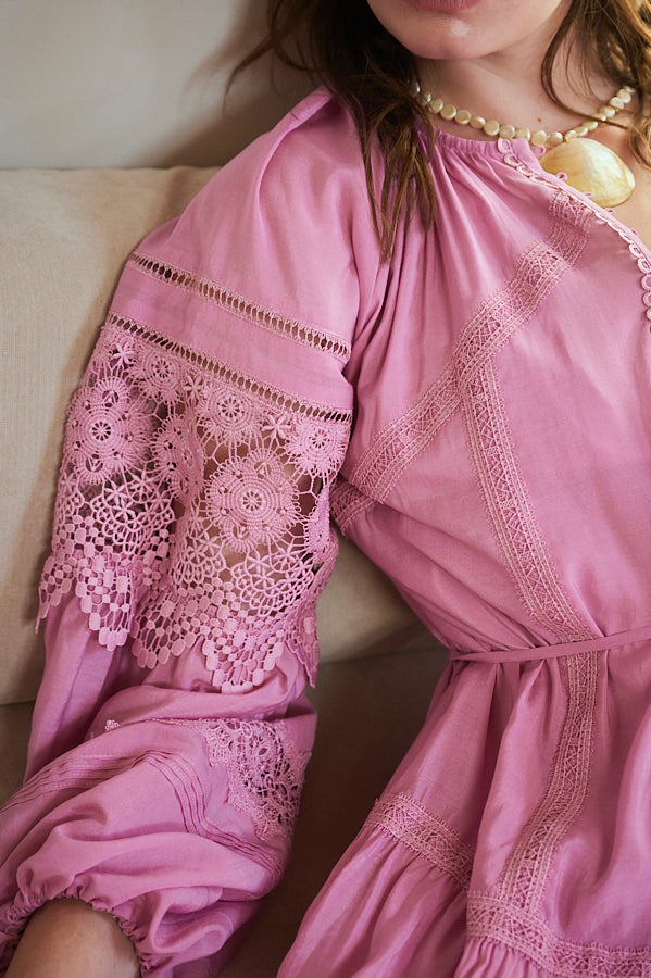 【新品タグ付】Estella.K Nora Lace Trim Dress Nora Lace Trim Dress 2 -Pink- – Estella.K