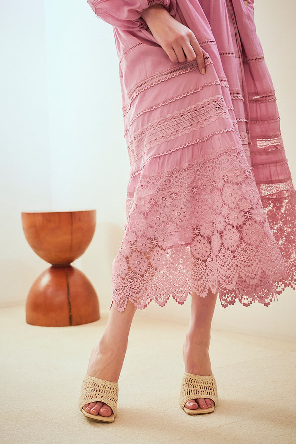 Pre-orderNora Lace Trim Dress 2 -Pink- – Estella.K