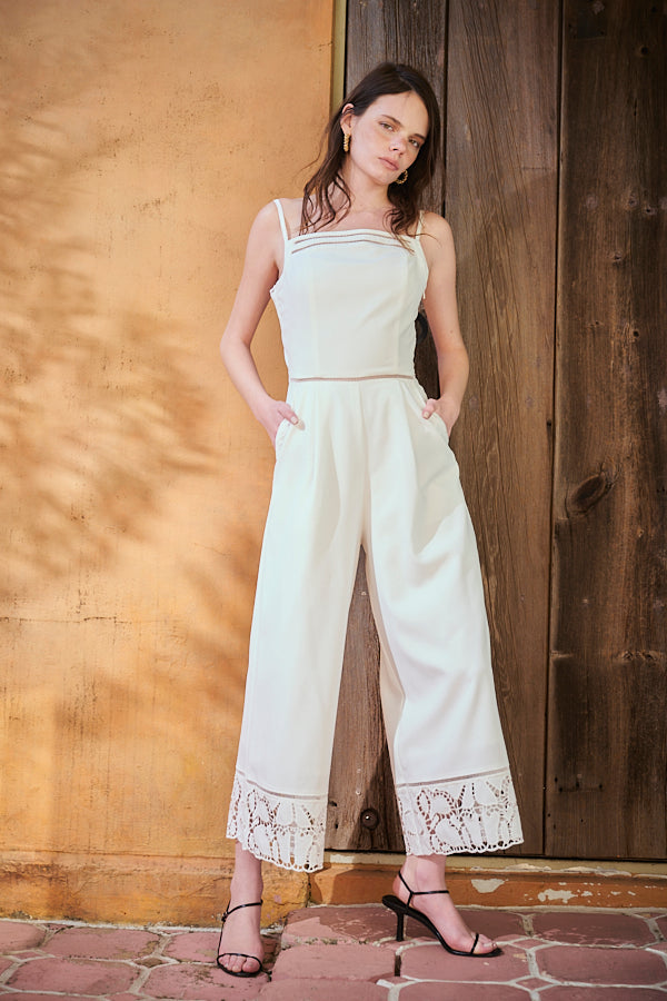 エステラケー　Emiliana Jumpsuit オールインワン　ホワイト Emiliana Jumpsuit -White- – Estella.K