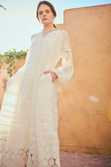 Nora Lace Trim Dress 2 -Vintage white- – Estella.K