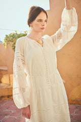 Nora Lace Trim Dress 2 -Vintage white- – Estella.K