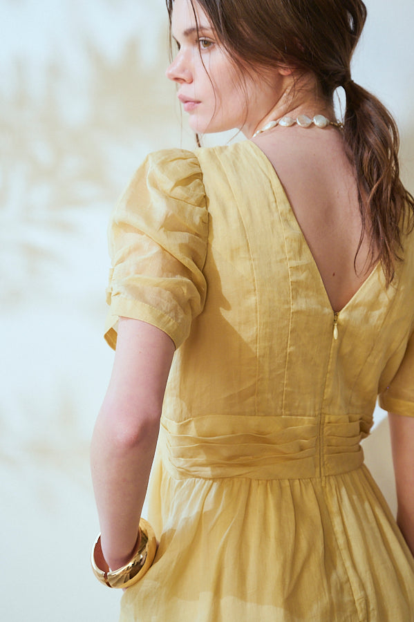 Isabella Long Dress -Yellow- – Estella.K