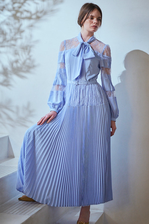 Frances Lace Dress -Sax- – Estella.K