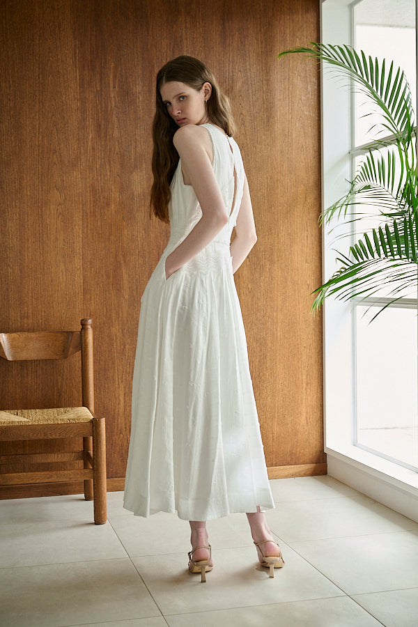 Florence Lace Dress-White- – Estella.K