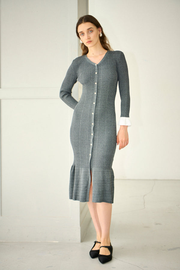 Pre-order<br> Julita Knit Dress <br>-Gray-