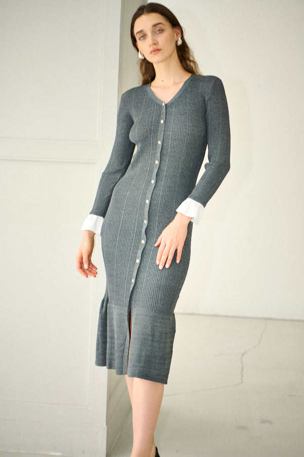 Pre-order<br> Julita Knit Dress <br>-Gray-