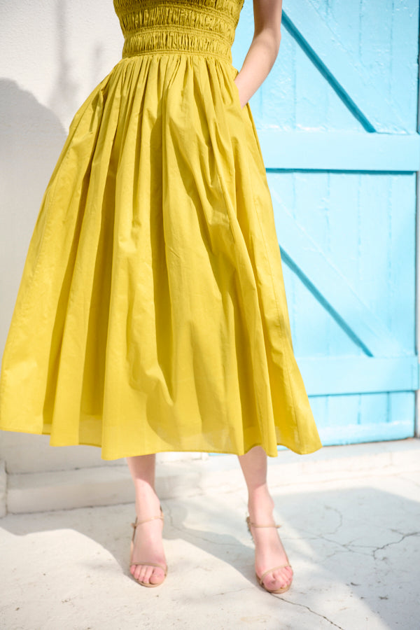 Before Sunset Dress2 -Mustard yellow- – Estella.K