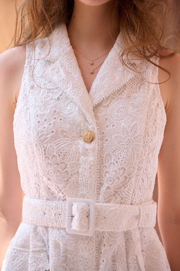 Josephina Lace Dress -WHT-