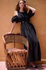 エステラk estella.k タンクカットロングドレス　ブラック　新品！！ Sweetheart Linen Long Dress -BLK- – Estella.K