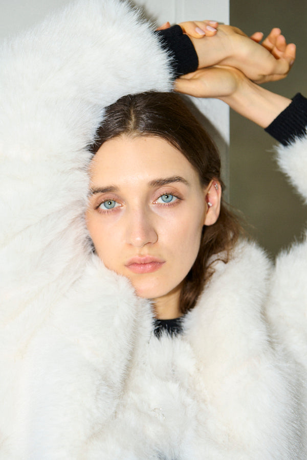 Pre-order<br>Coco Faux Fur Coat <br>-Off white-