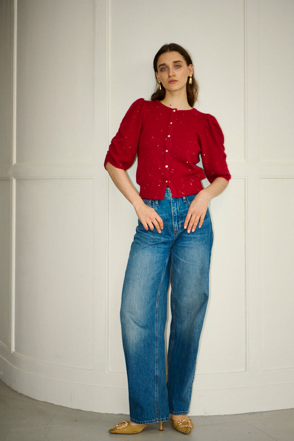 Mira Knit Cardigan <br>-RED-