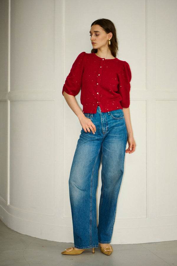 Mira Knit Cardigan <br>-RED-
