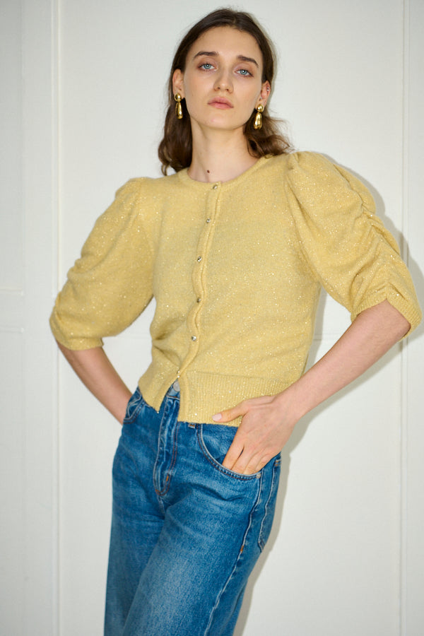 Mira Knit Cardigan <br>-YEL-