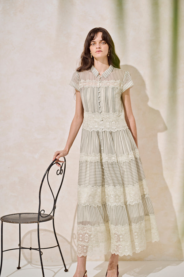 エステラケー　コードレースタックドレス エステラケー コードレースタックドレス Hazel Dress -SAX- – Estella.K