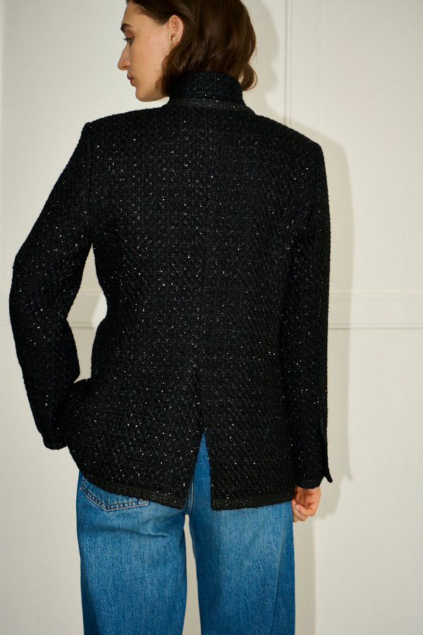 Pre-order<br>  Ivanna Tweed Bow Jacket <br>-Black-