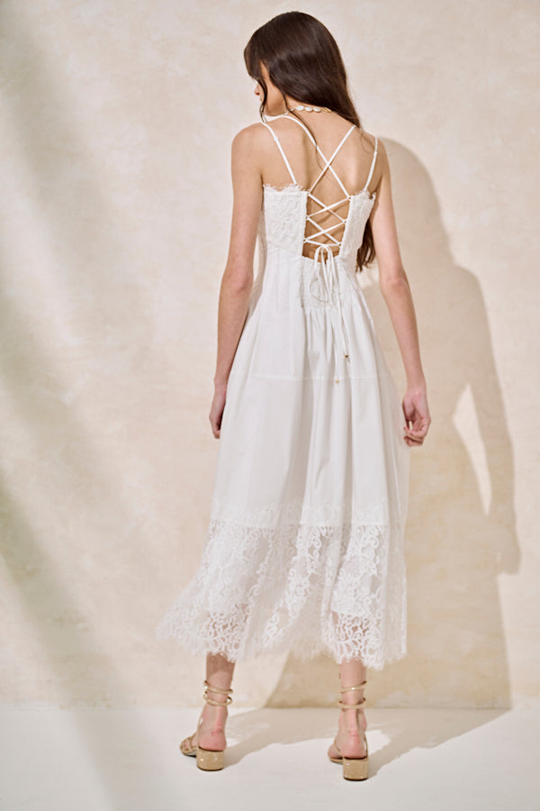 Sicilia Lace Dress-White- – Estella.K