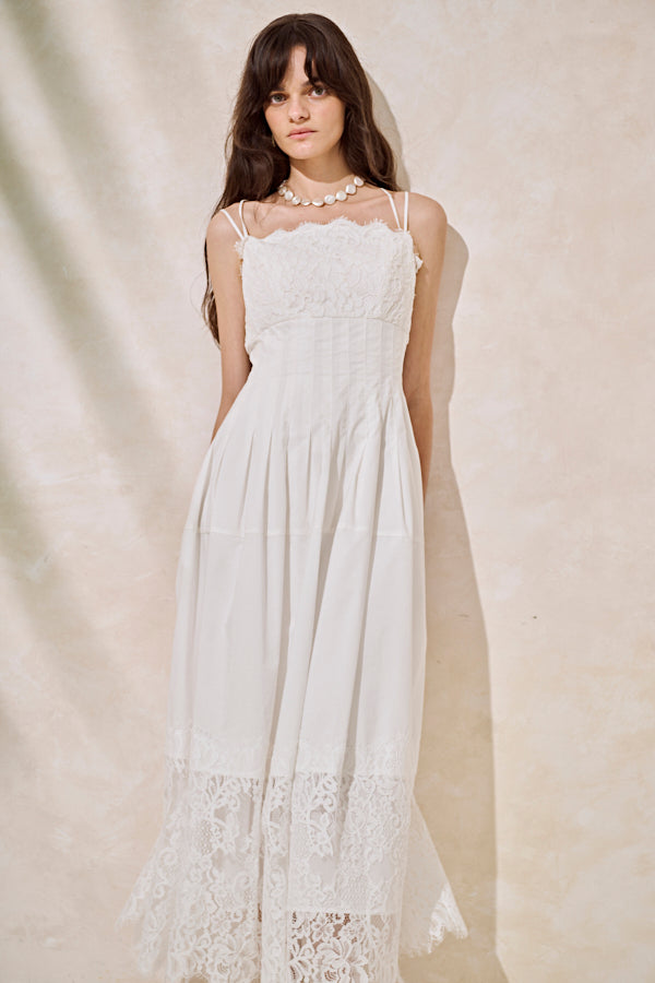 Sicilia Lace Dress-White- – Estella.K