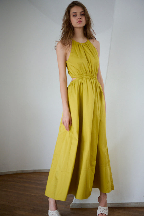 Florence Dress -Lime.yel-